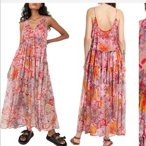 Free People Floral Maxi Dress Size Large